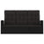Reclining Garden Bench with Cushions Black 173 cm Poly rattan