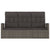 Reclining Garden Bench with Cushions Grey 173 cm Poly rattan