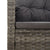 Reclining Garden Bench with Cushions Grey 173 cm Poly rattan