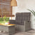 Reclining Garden Bench with Cushions Grey 118 cm Poly rattan