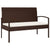 Garden Bench with Cushion Brown 105 cm Poly Rattan