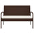 Garden Bench with Cushion Brown 105 cm Poly Rattan