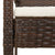 Garden Bench with Cushion Brown 105 cm Poly Rattan