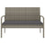 Garden Bench with Cushion Grey 105 cm Poly Rattan