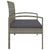 Garden Bench with Cushion Grey 105 cm Poly Rattan