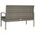 Garden Bench with Cushion Grey 105 cm Poly Rattan