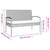 Garden Bench with Cushion Grey 105 cm Poly Rattan