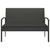 Garden Bench with Cushion Black 105 cm Poly Rattan