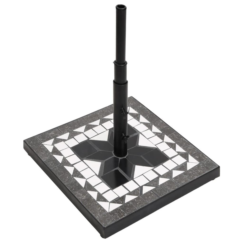 Parasol Base Black and White Square 12 kg