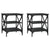 Side Tables 2 pcs Black 40x42x50 cm Engineered Wood