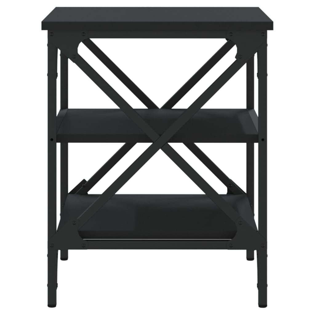 Side Tables 2 pcs Black 40x42x50 cm Engineered Wood