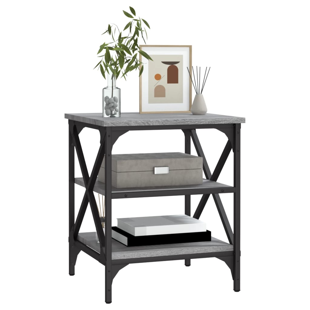 Side Table Grey Sonoma 40x42x50 cm Engineered Wood