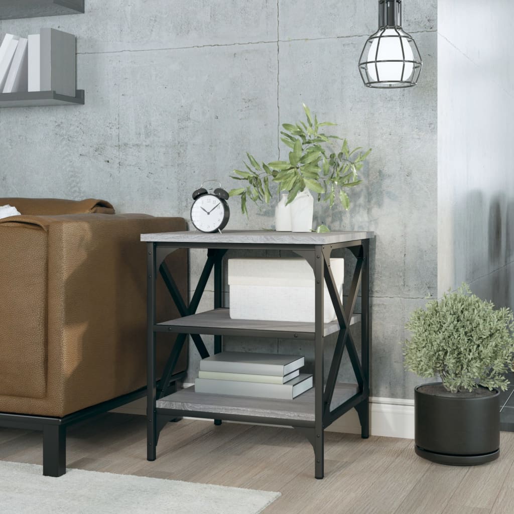 Side Table Grey Sonoma 40x42x50 cm Engineered Wood