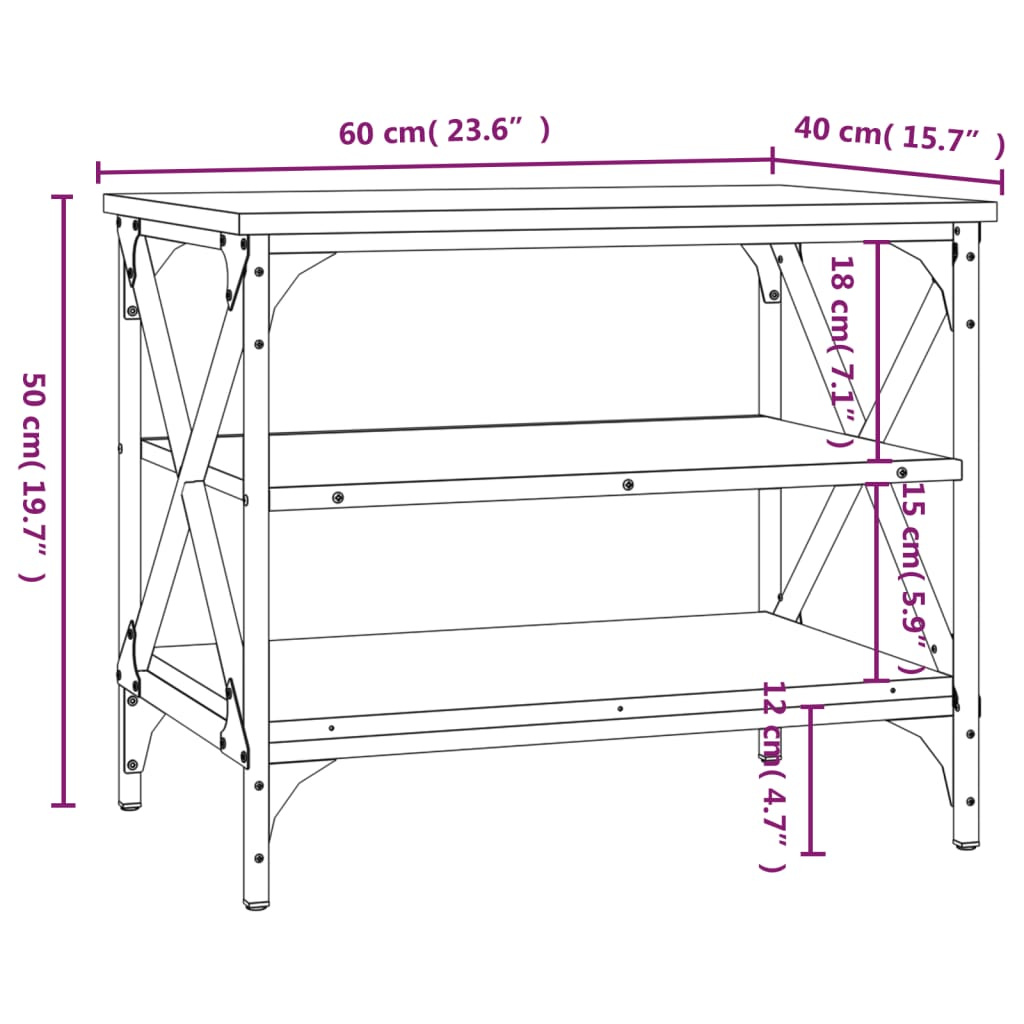 TV Cabinet Sonoma Oak 60x40x50 cm Engineered Wood