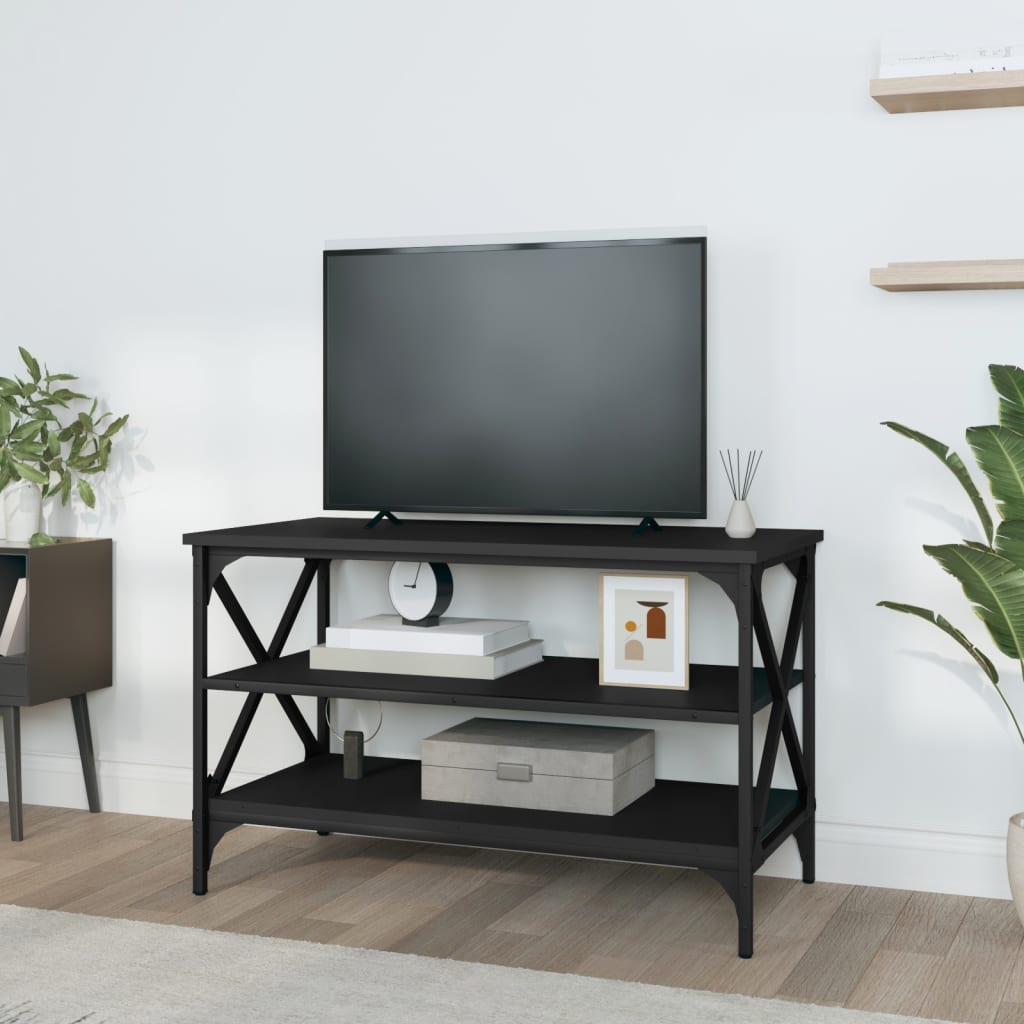 TV Cabinet Black 80x40x50 cm Engineered Wood