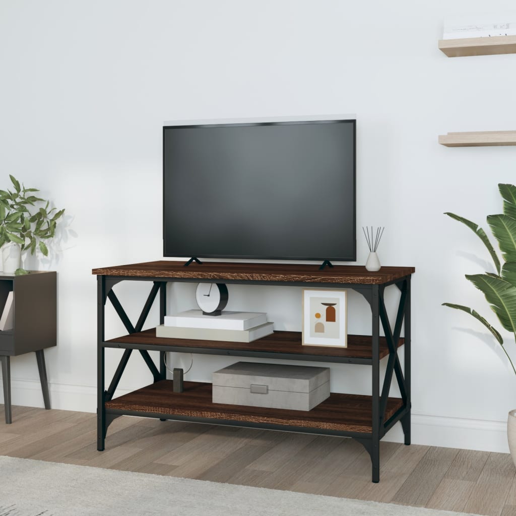 TV Cabinet Brown Oak 80x40x50 cm Engineered Wood