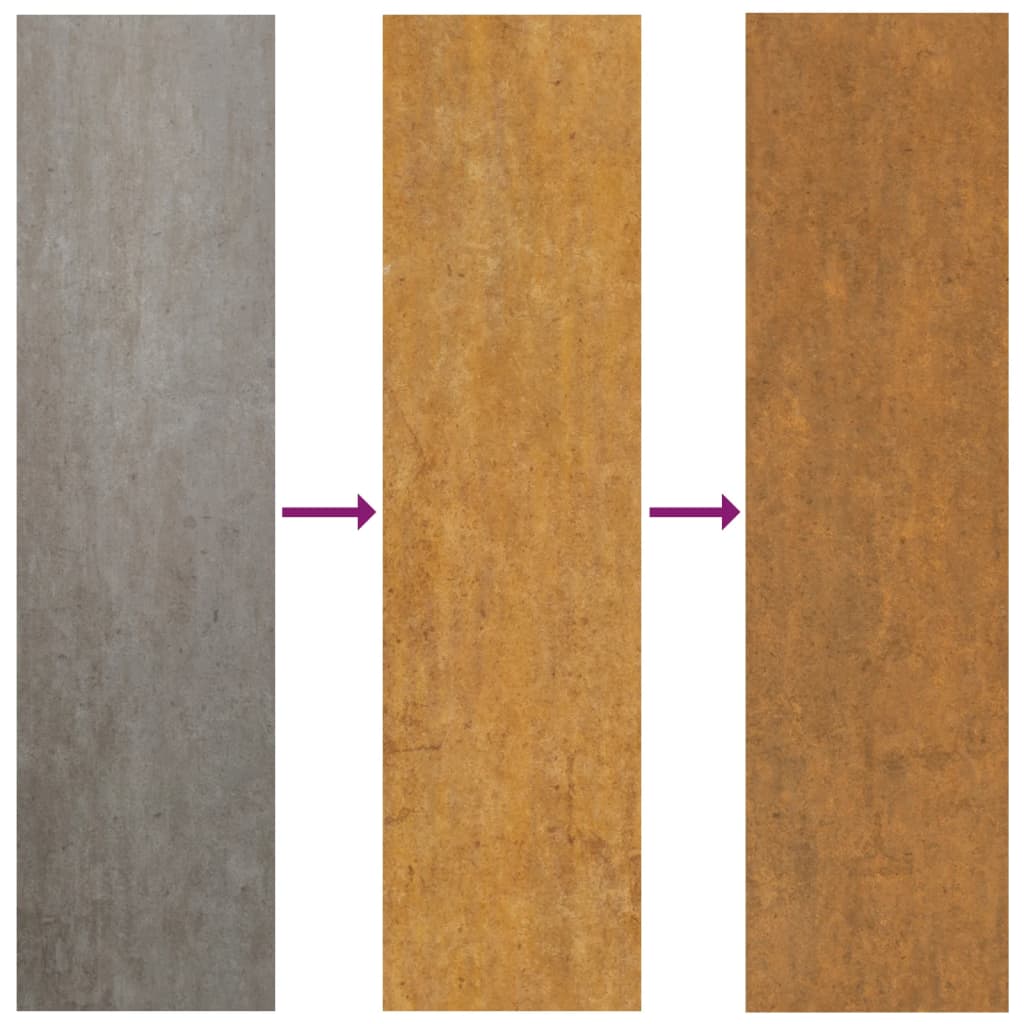 Garden Wall Decoration 105x55 cm Corten Steel Palm Tree Design