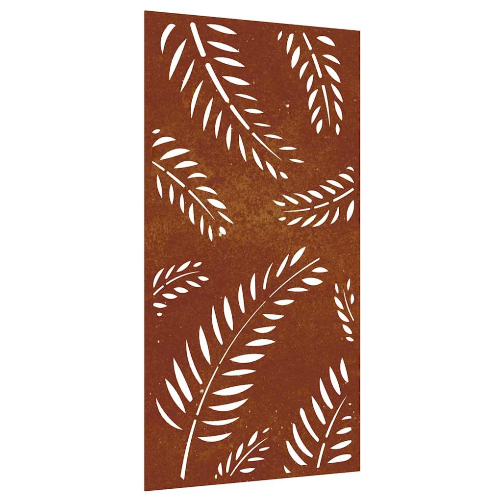 Garden Wall Decoration 105x55 cm Corten Steel Leaf Design