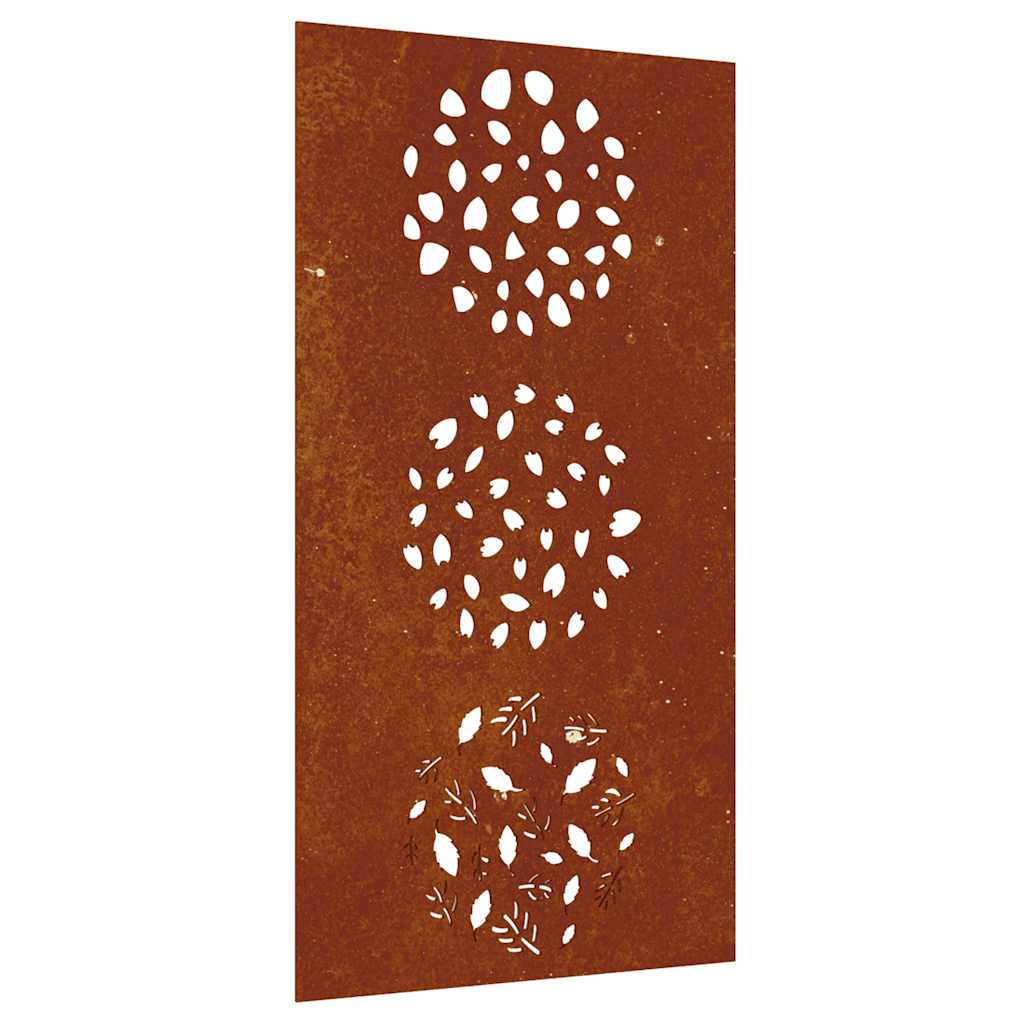 Garden Wall Decoration 105x55 cm Corten Steel Leaf Design