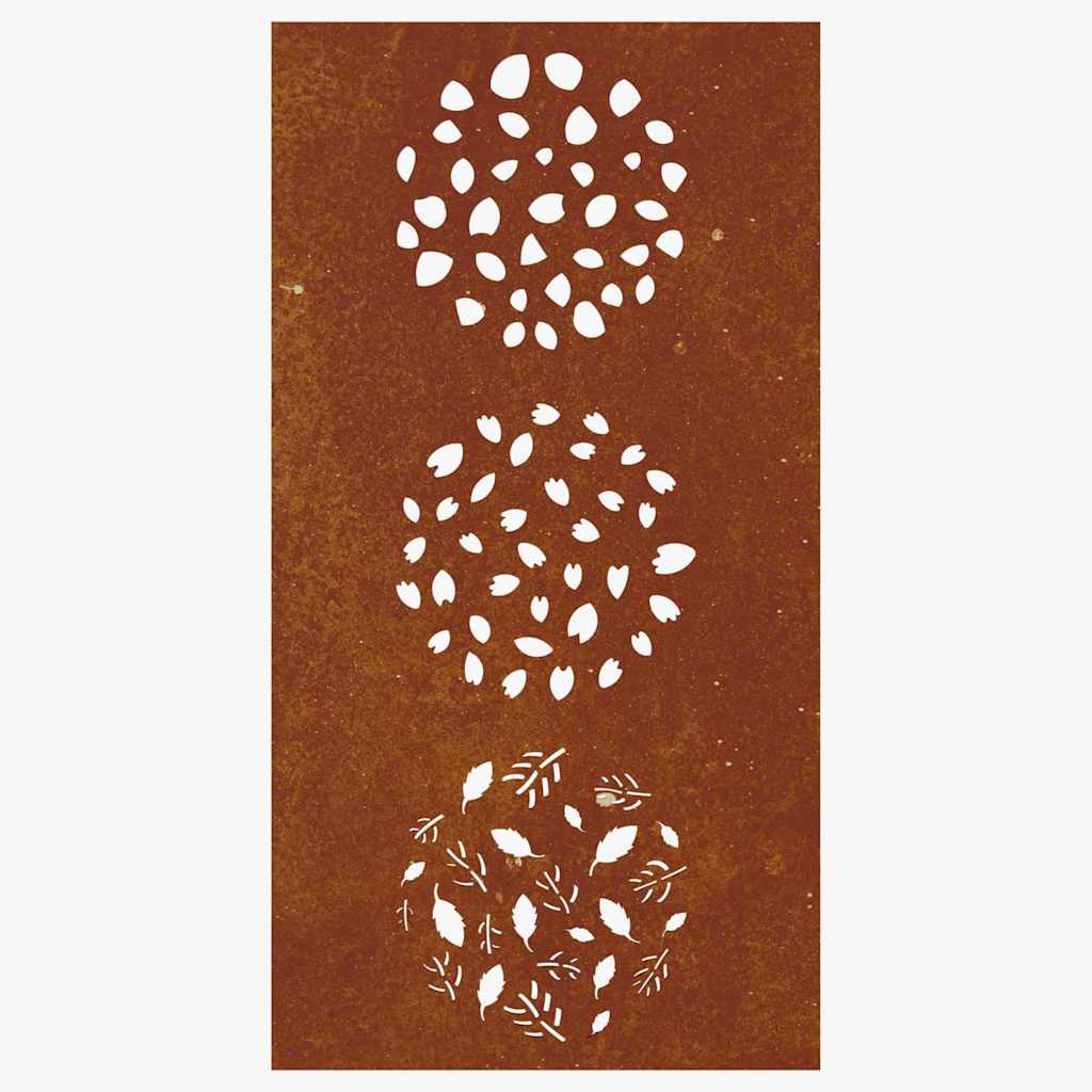 Garden Wall Decoration 105x55 cm Corten Steel Leaf Design