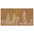 Garden Wall Decoration 105x55 cm Corten Steel Skyline Design