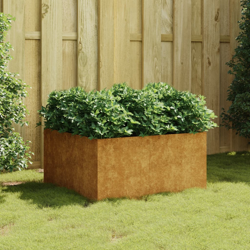 Planter 80x80x40 cm Corten Steel