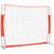 Portable Baseball Net Red and Black 369x107x271 cm Steel and Polyester