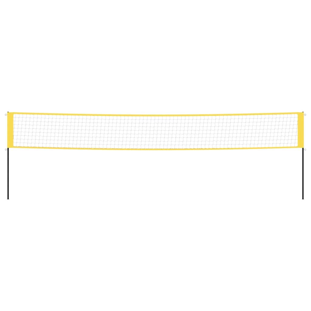 Badminton Net Yellow and Black 600x155 cm PE Fabric