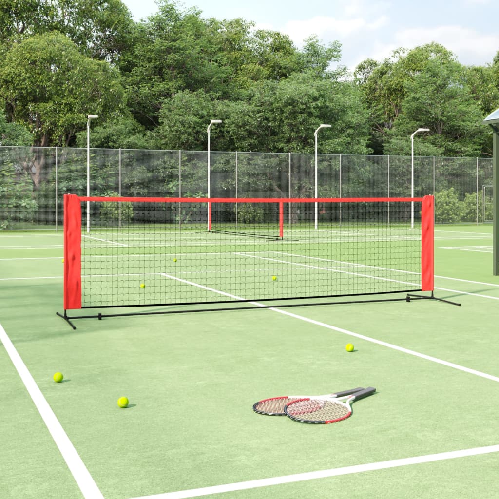 Tennis Net Black and Red 300x100x87 cm Polyester