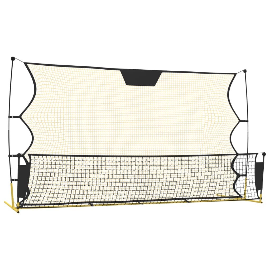 Football Rebounder Net Black and Yellow 183x85x120 cm Polyester