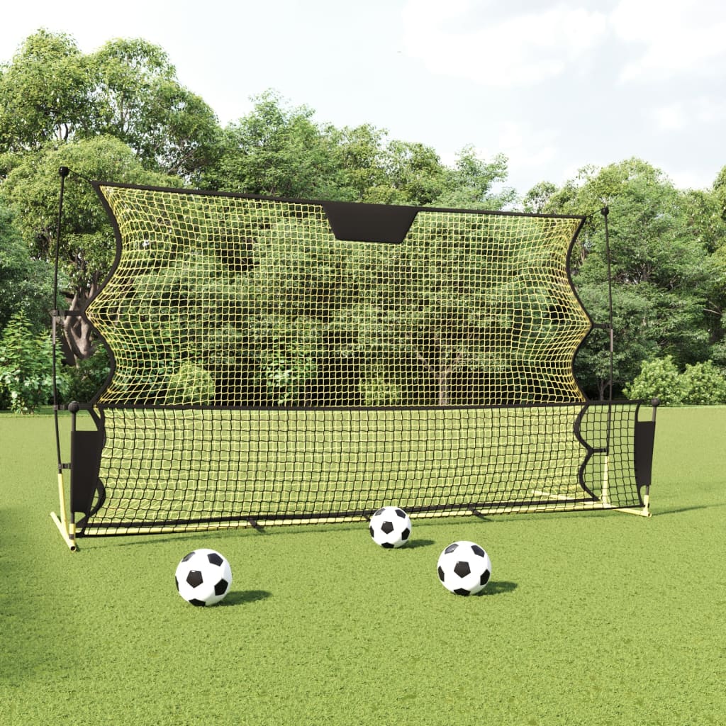 Football Rebounder Net Black and Yellow 183x85x120 cm Polyester