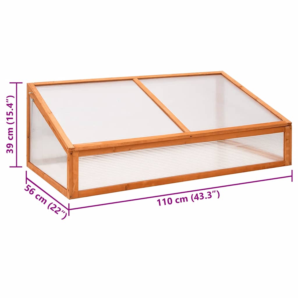 Greenhouse Orange 110x56x39 cm Fir Wood