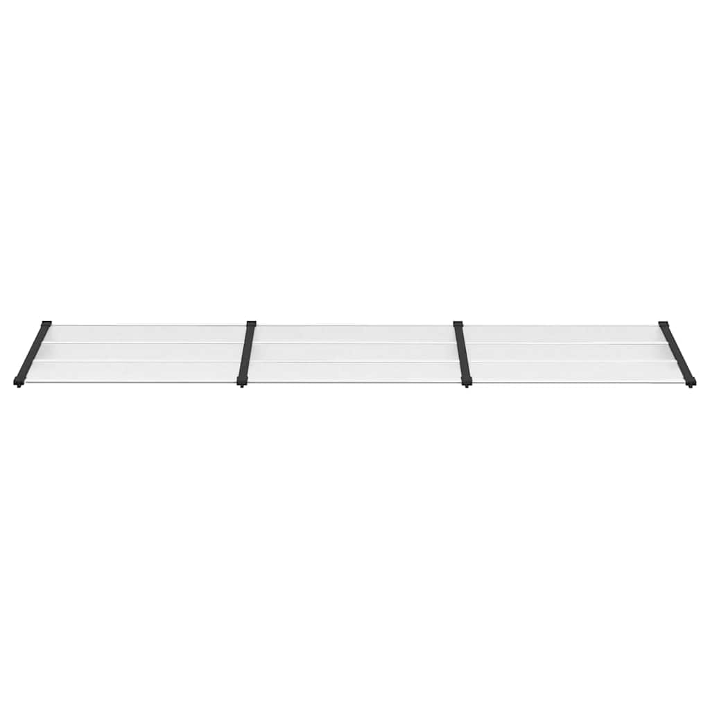 Door Canopy Black and Transparent 358.5x90 cm Polycarbonate