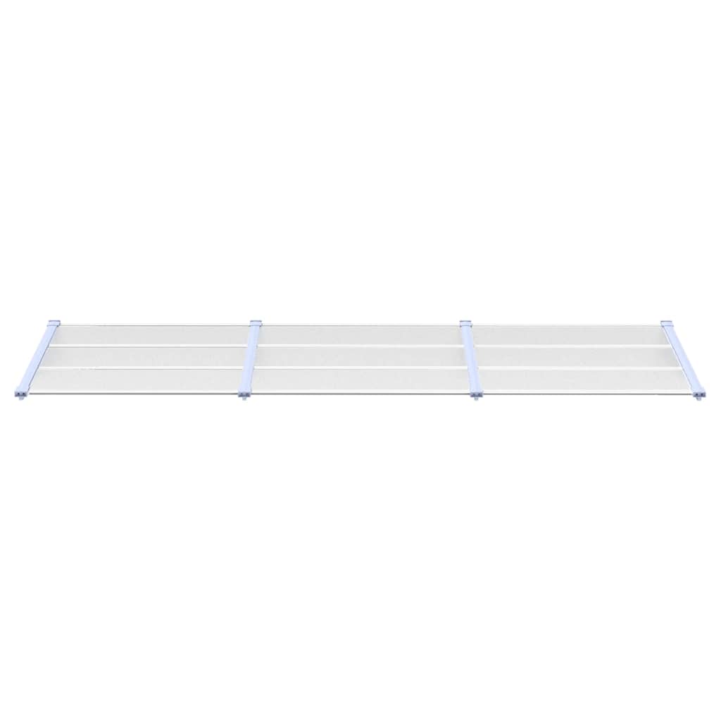 Door Canopy Grey and Transparent 297.5x90 cm Polycarbonate