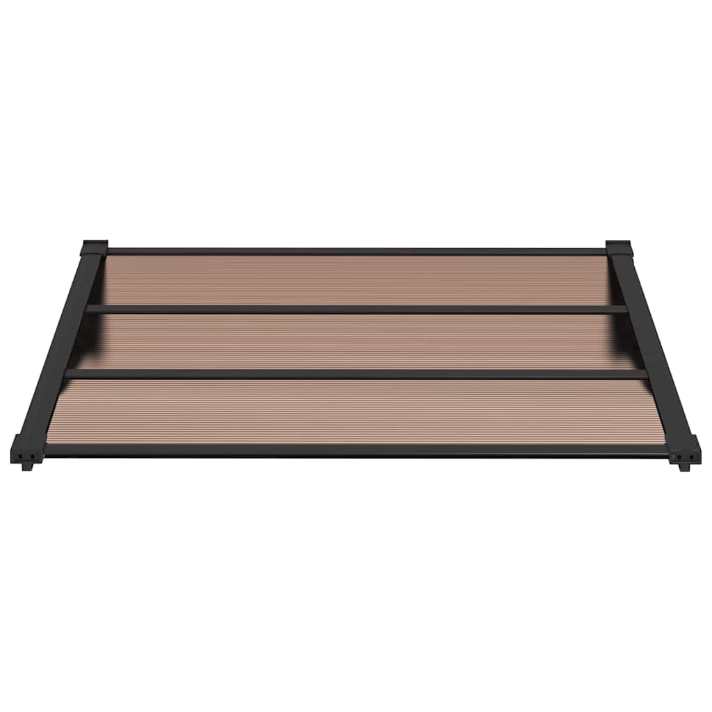 Door Canopy Black 122x90 cm Polycarbonate