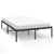 Metal Bed Frame without Mattress Black 135x190 cm