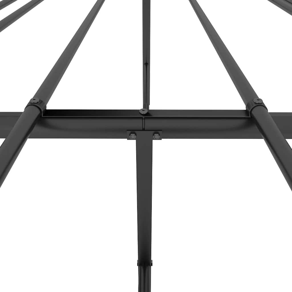 Metal Bed Frame without Mattress Black 135x190 cm