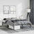 Metal Bed Frame without Mattress Black 135x190 cm