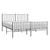 Metal Bed Frame without Mattress with Footboard Black 150x200 cm