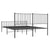 Metal Bed Frame without Mattress with Footboard Black 150x200 cm