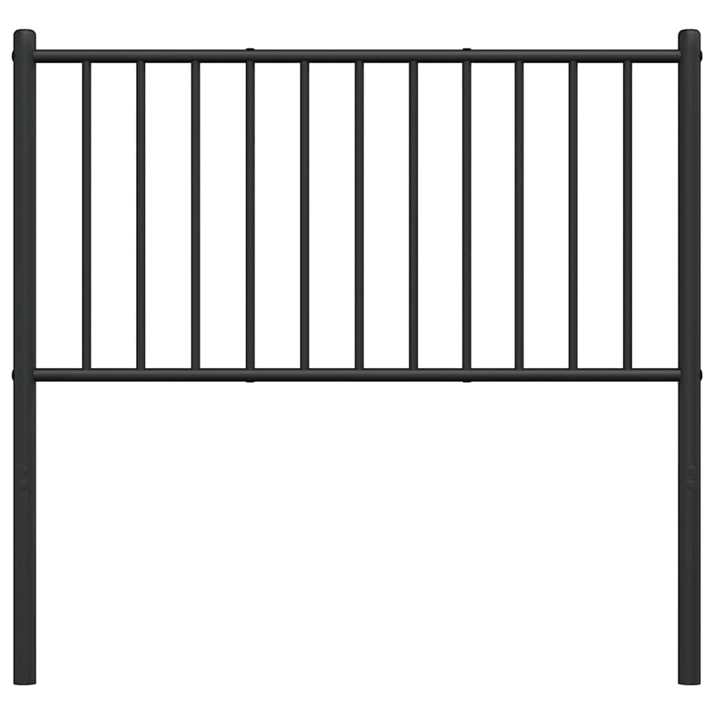Metal Replace Headboard Black 90 cm