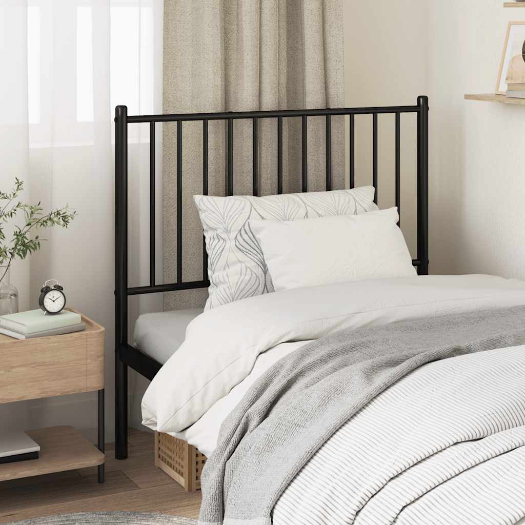 Metal Replace Headboard Black 90 cm
