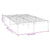 Metal Bed Frame without Mattress White 135x190 cm