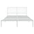 Metal Bed Frame without Mattress with Headboard White 135x190 cm