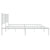 Metal Bed Frame without Mattress with Headboard White 135x190 cm