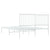 Metal Bed Frame without Mattress with Headboard White 135x190 cm