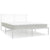 Metal Bed Frame without Mattress with Headboard White 150x200 cm