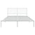 Metal Bed Frame without Mattress with Headboard White 150x200 cm