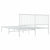 Metal Bed Frame without Mattress with Headboard White 150x200 cm