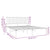 Metal Bed Frame without Mattress with Headboard White 150x200 cm